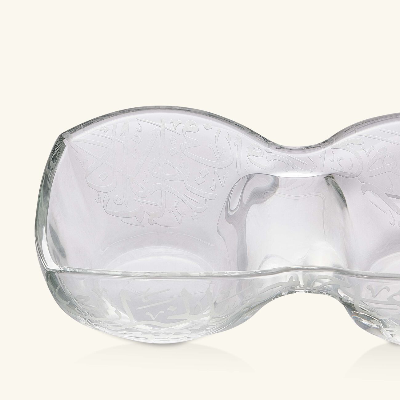 دملاج وعاء  ثلث  للضيافة بتصميم شفاف متعدد الأقسام   39 سم