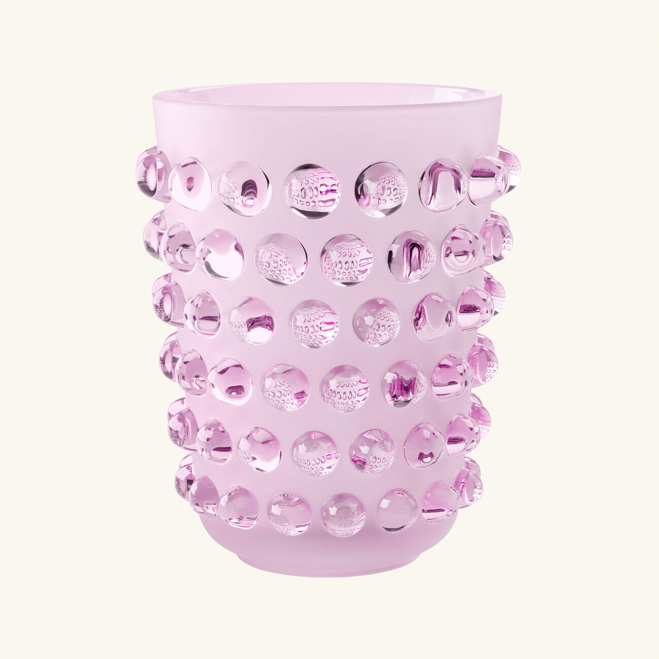 lalique mossi vase pink