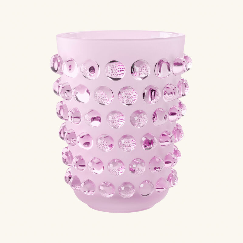 lalique mossi vase pink