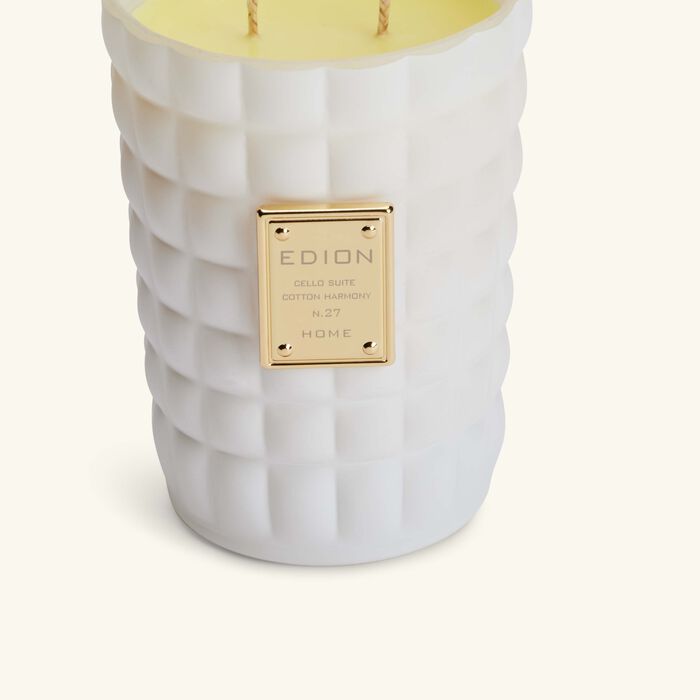 edion cello suite no 27 cotton harmony bianca scented candle 300g