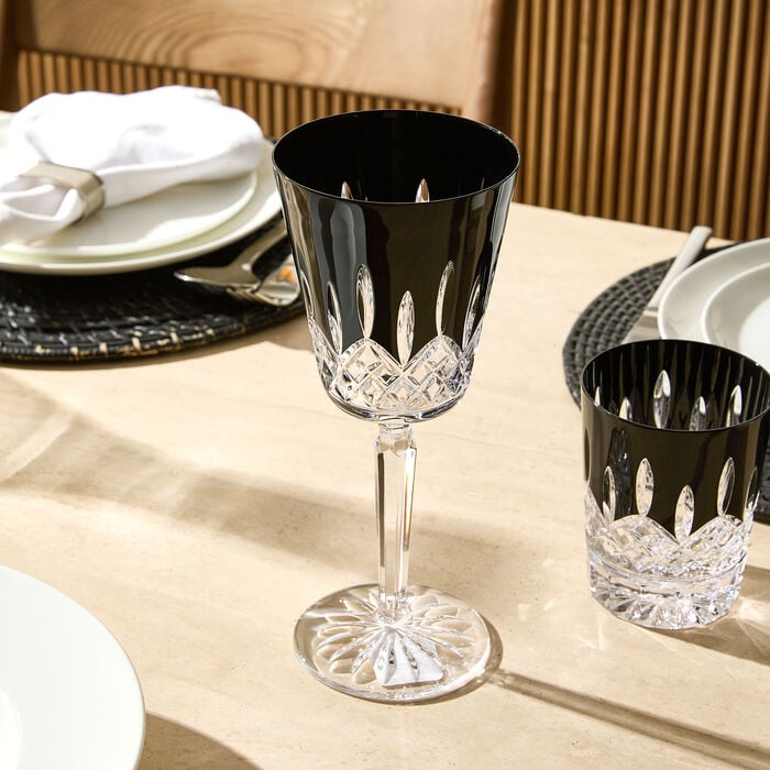 Lismore Black Wine Glass Large Black Set Of 2 waterford lismore black wine glass large black set of 2