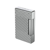 st dupont initial diamond head lighter silver