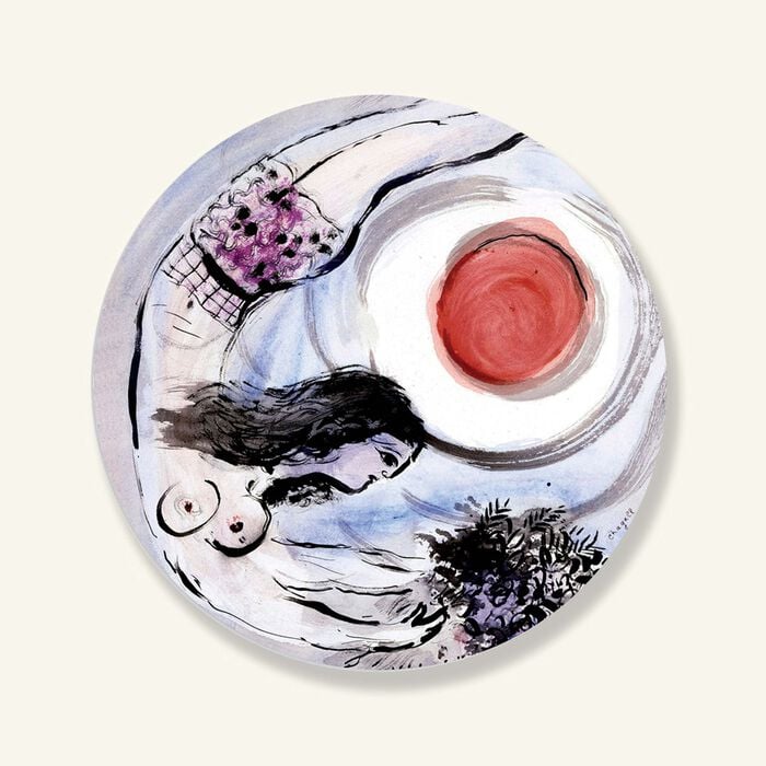 bernardaud marc chagall plate round gift box set of 6