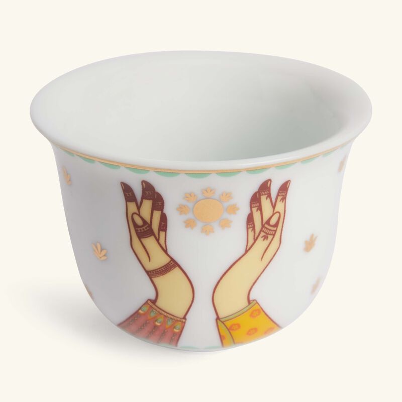 silsal hessa arabic coffee cup white set of 6