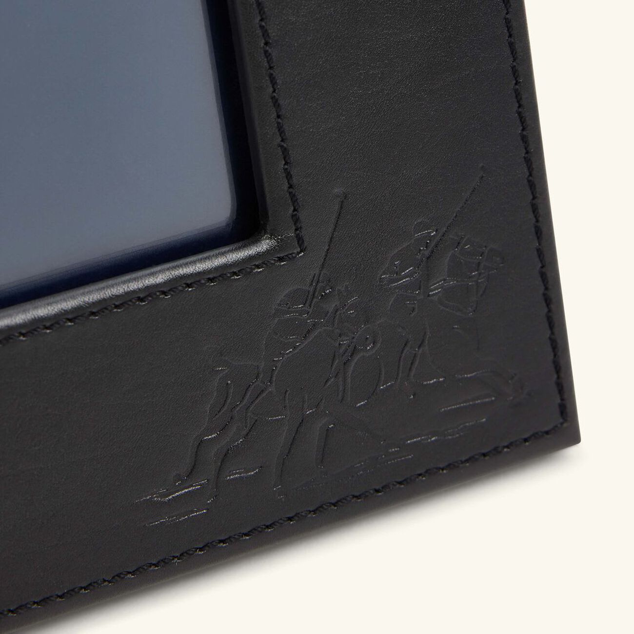 ralph lauren home penthouse garrett leather frame black 13x18 cm