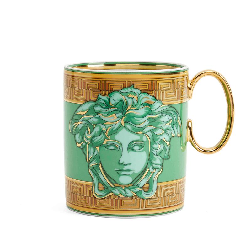 Green Coin Mug with handle, large