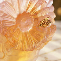 daum or d abeille vase small orange limited edition
