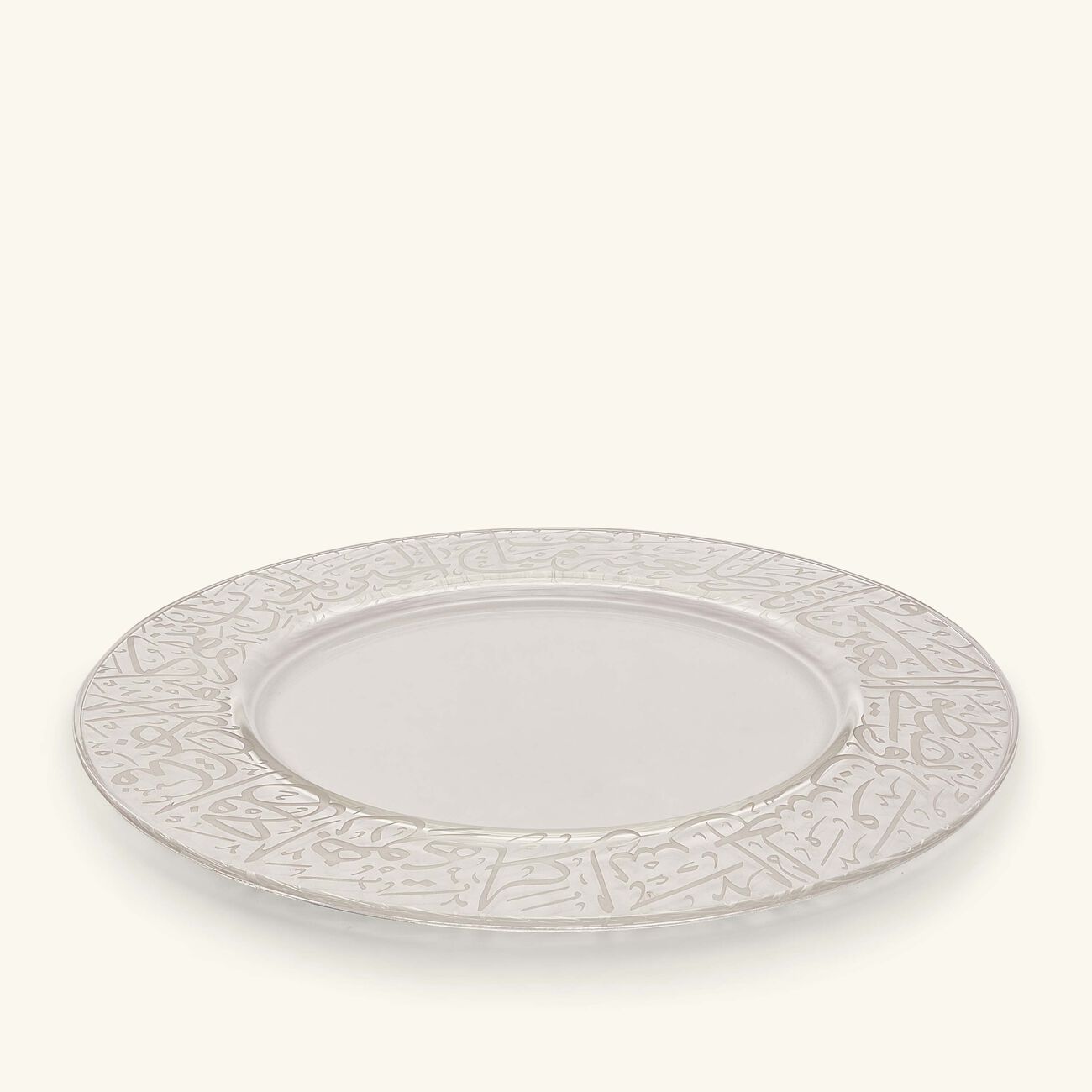 dimlaj thuluth dinner plate clear 32cm