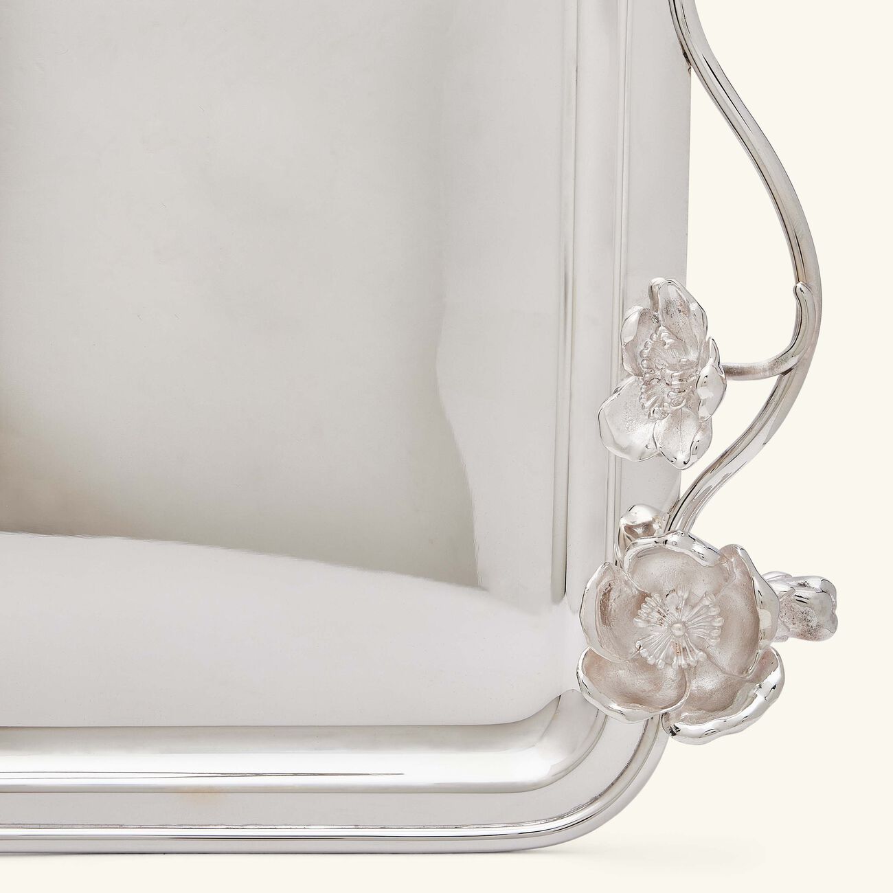 كريستوفل صينية الضيافة أنيمون مستطيلة كبير جدًا باللون الفضي