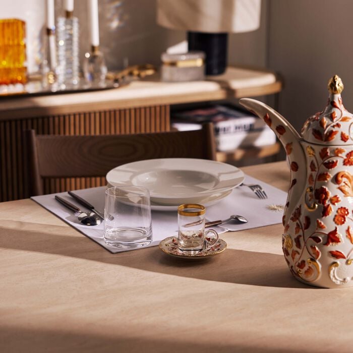 Taormina Arabic Tea Cup & Saucer Red villari taormina arabic tea cup saucer red