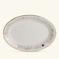 dimlaj hayat serving platter oval gold 26cm set of 2