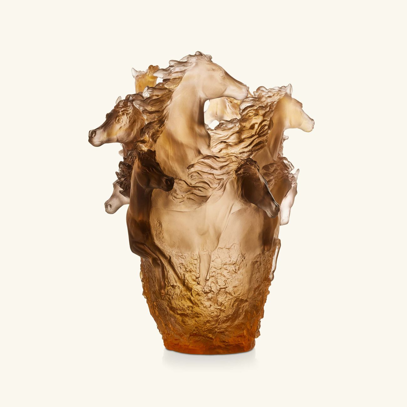 دوم مزهرية كافالكاد المزججة بنية اللون   بالحجم الكبير   إصدار محدود