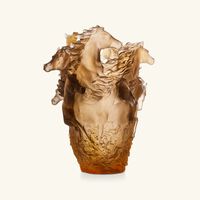 دوم مزهرية كافالكاد المزججة بنية اللون   بالحجم الكبير   إصدار محدود