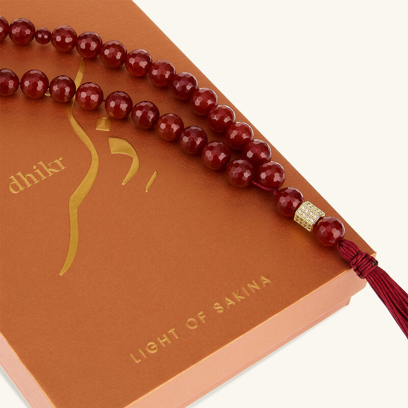 light of sakina misbaha red aqeeq