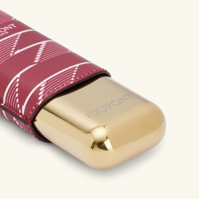 st dupont monogram 1872 2 cigar case burgundy