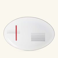 bernardaud oscar serving platter oval red 33cm