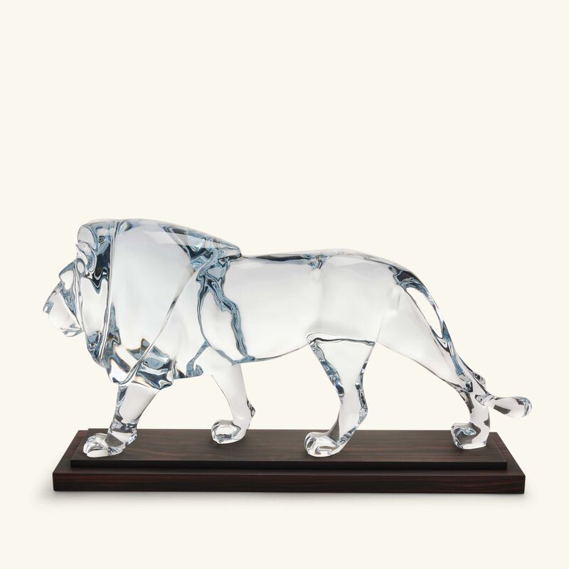 baccarat cecil lion sculpture extra large clear