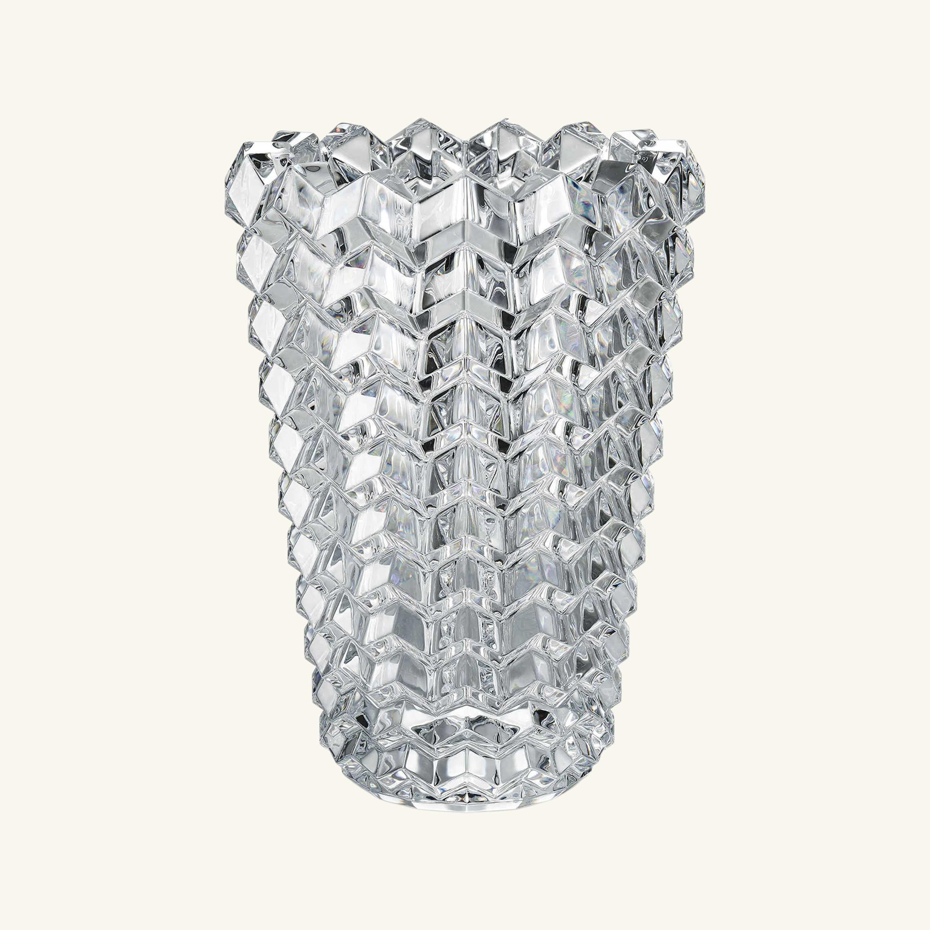 Baccarat Focus Zigzag Vase Medium Clear | Tanagra UAE