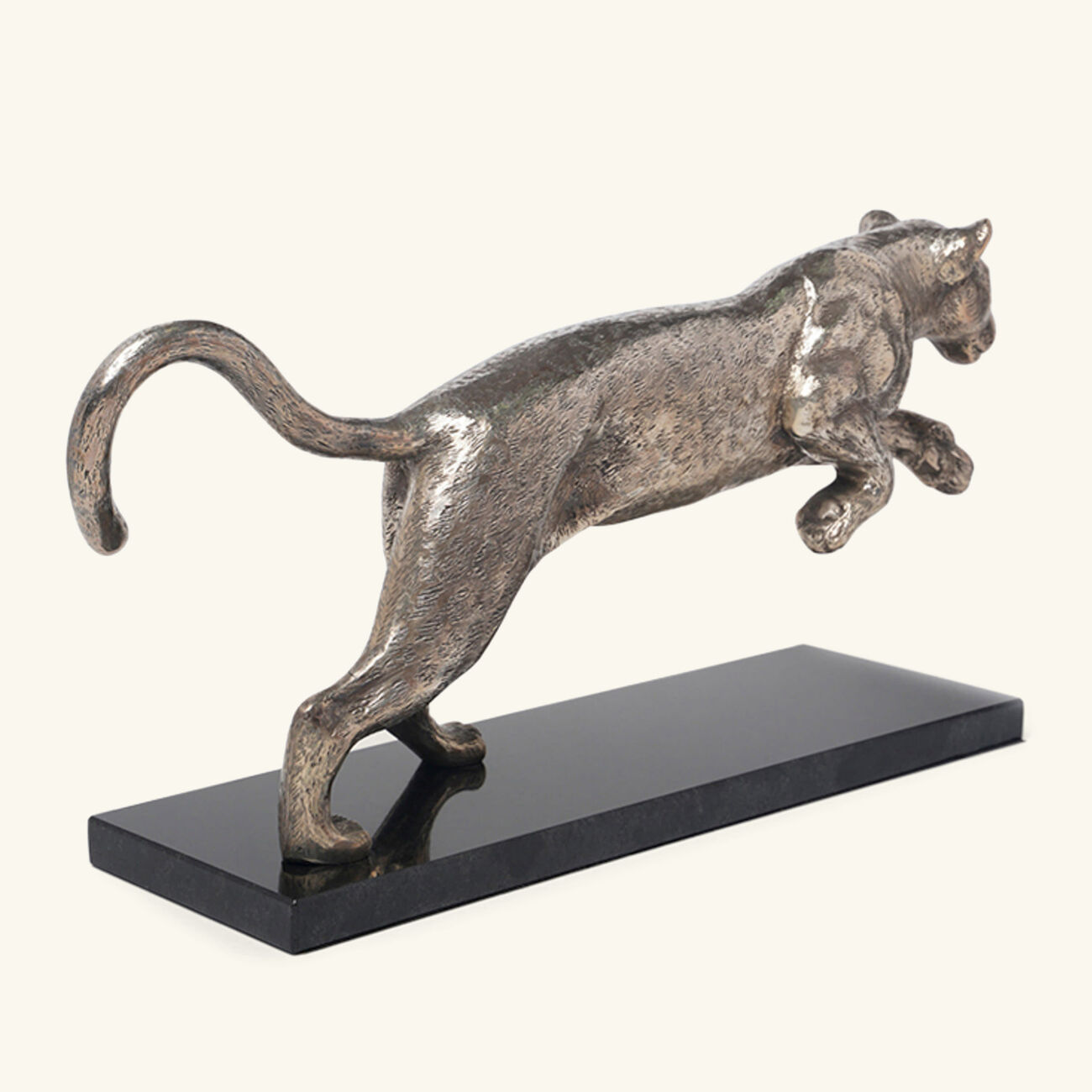 christofle animaux the pursuit panther sculpture medium grey