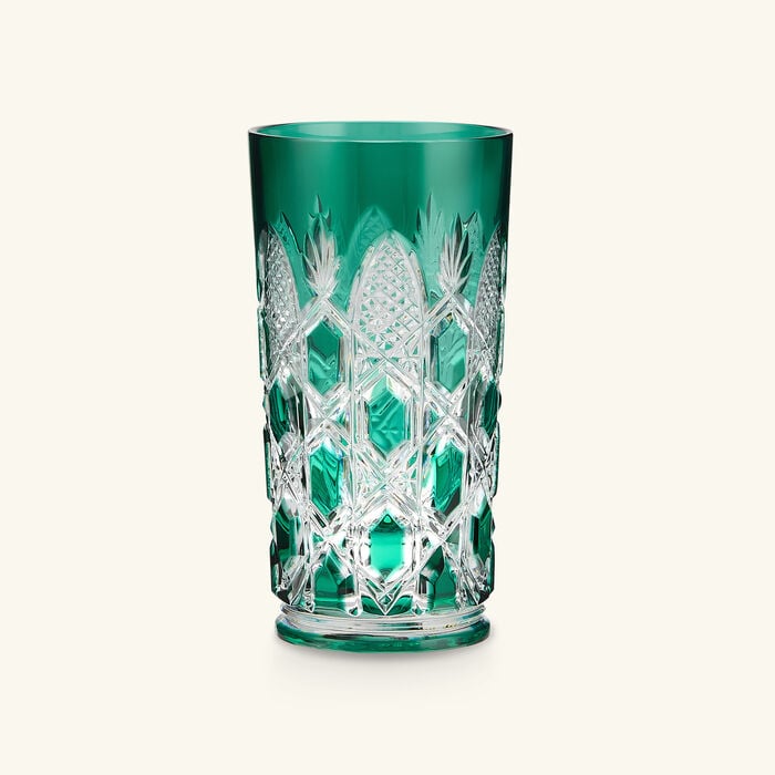 baccarat tsar highball drinking glass green