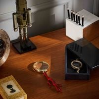 l objet coral magnifying glass red