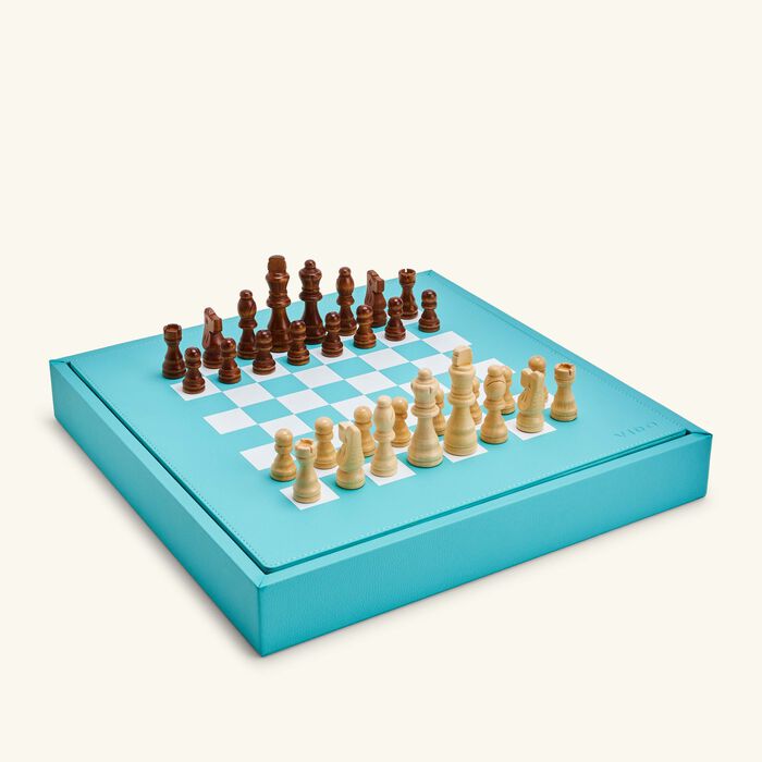 vido turquoise chess set