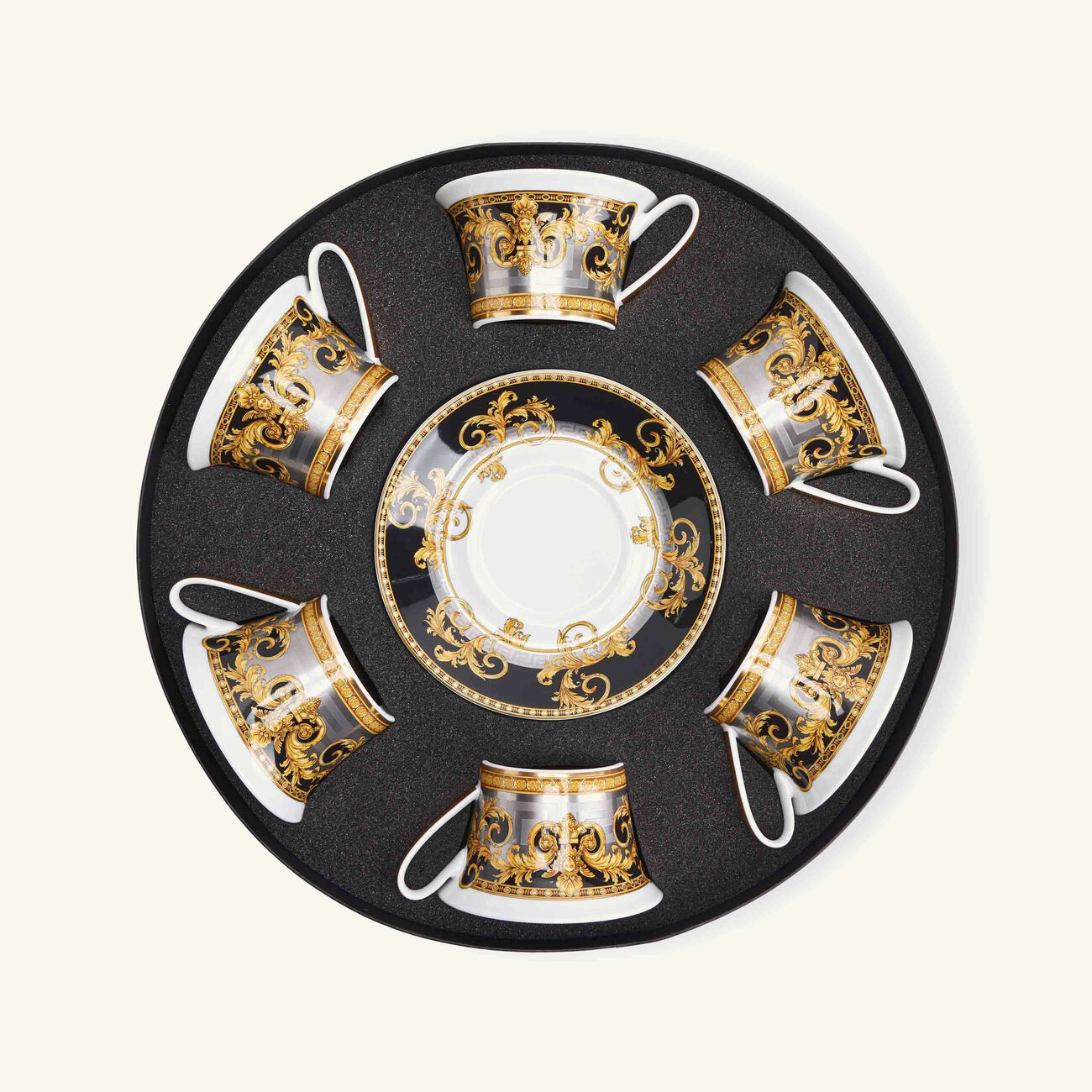 فيرساتشي طقم الشاي برستيج جالا أسود