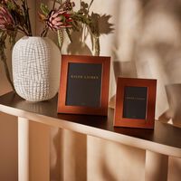 ralph lauren home bedford garrett leather frame brown 20x25 cm