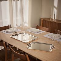 christofle vertigo serving tray rectangular extra large silver plated