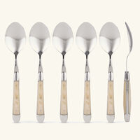 Acrylic Handle Soup Spoon Silver Set of 6 forge de laguiole acrylic handle soup spoon silver set of 6