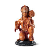 منحوتة على شكل شخصية هانومان الهندية - باللون البرتقالي, small