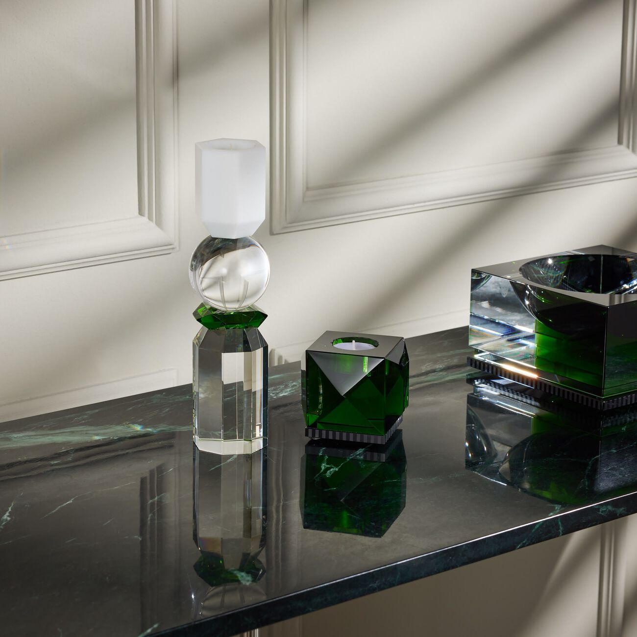 Ophelia Tea Light Holder Green reflections copenhagen ophelia tea light holder green