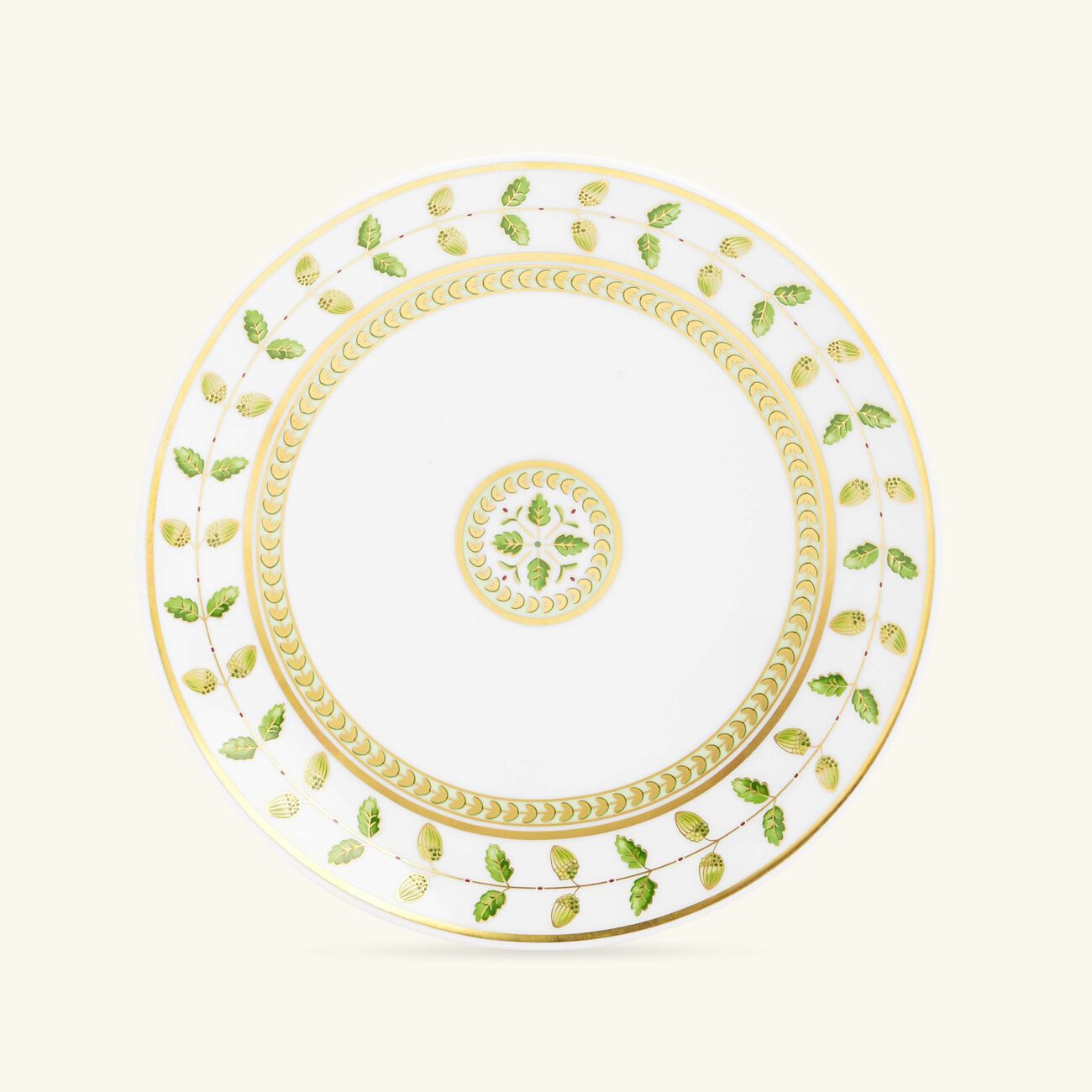 bernardaud constance bread   butter plate round green 13cm