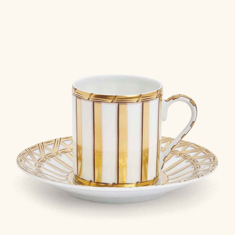 Vannerie Coffee Cup And Saucer Gold pinto paris vannerie coffee cup and saucer gold
