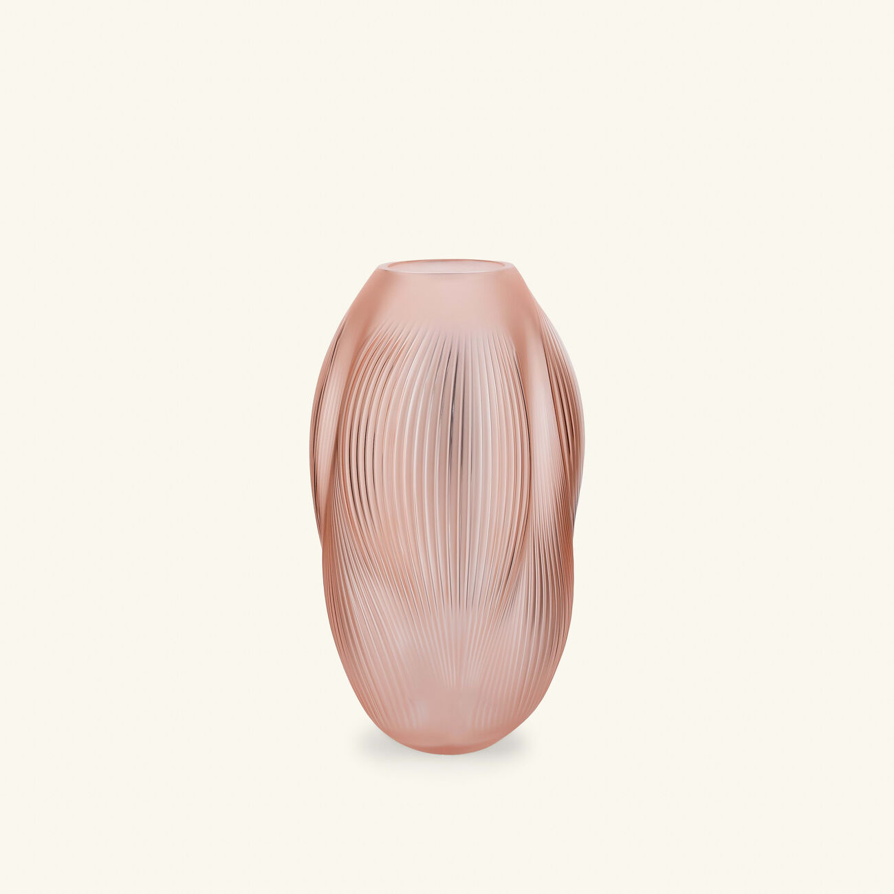 lalique alize vase medium pink