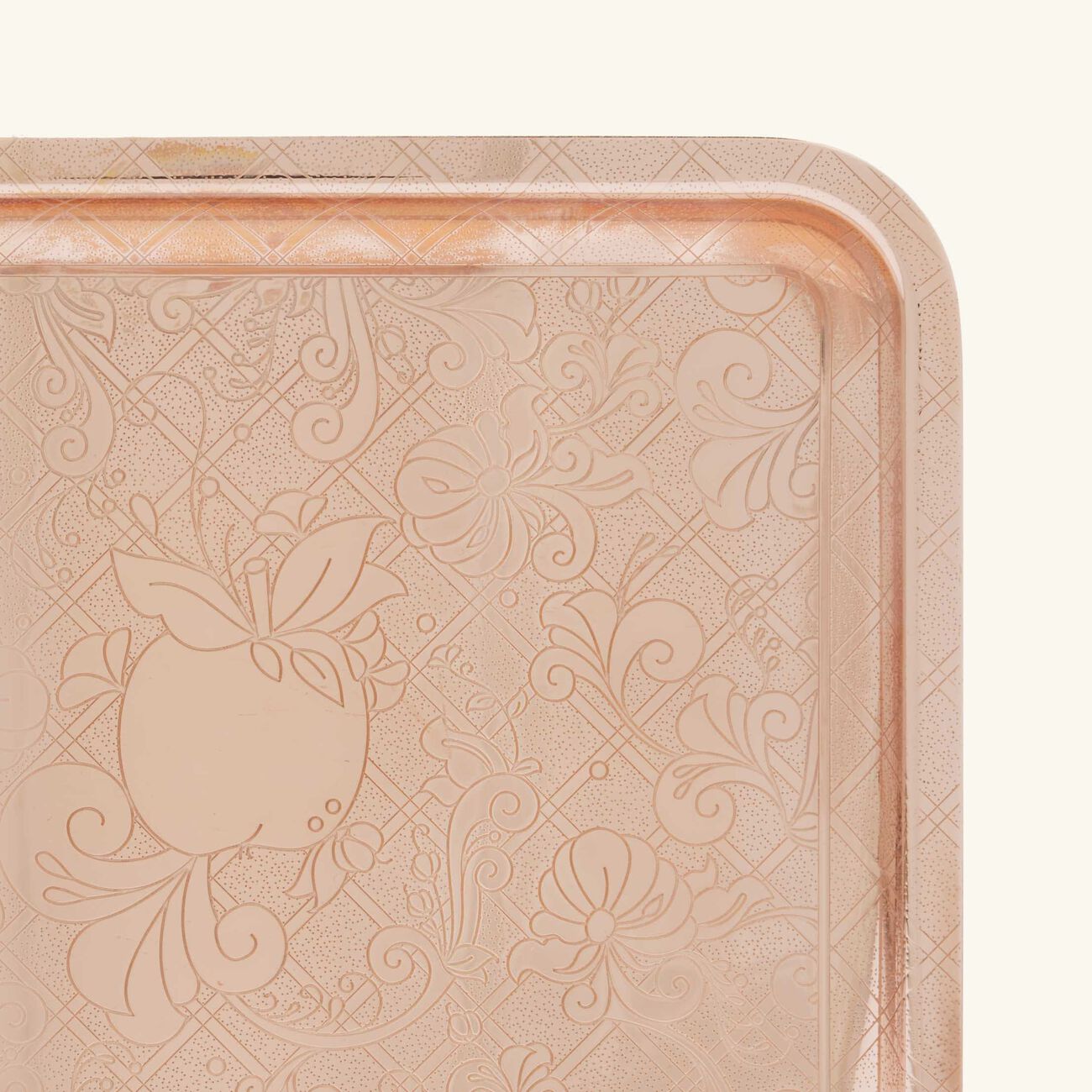 christofle jardin d eden serving tray rectangular small rose gold