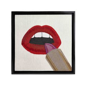 Lipstick Beaded Wall Art, medium