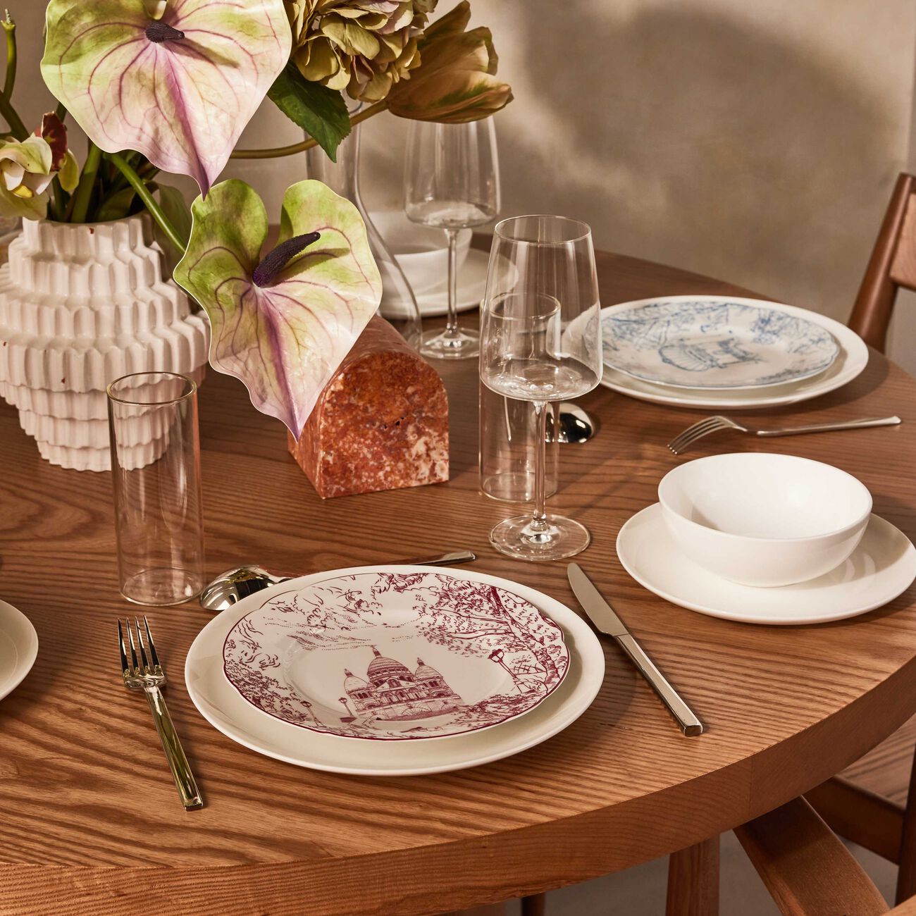 bernardaud tout paris salad plate round 21cm set of 6