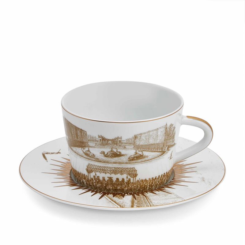 Versailles Enchante - Set of 4 Teacups & Saucers, large