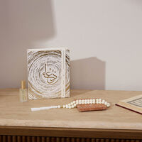 light of sakina safaa white shell misbaha   fragrance set