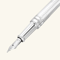 st dupont line d eternity fountain pen silver