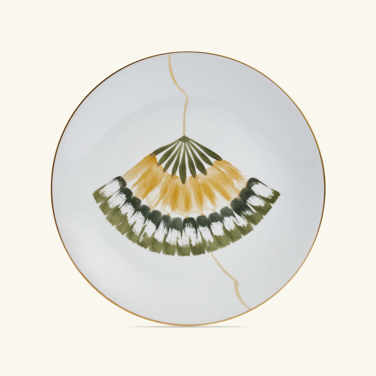 Ginkgo Dinner Plate Round Green 26cm marie daage ginkgo dinner plate round green 26cm