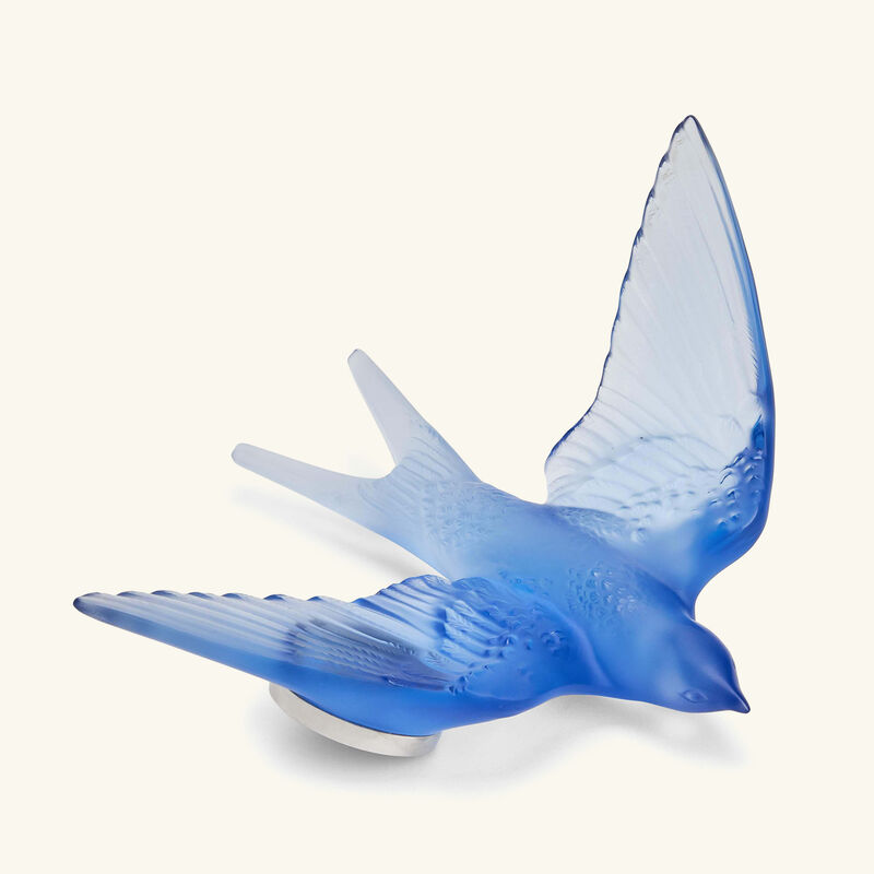 Swallow Wings Up Sculpture Small Blue lalique swallow wings up sculpture small blue