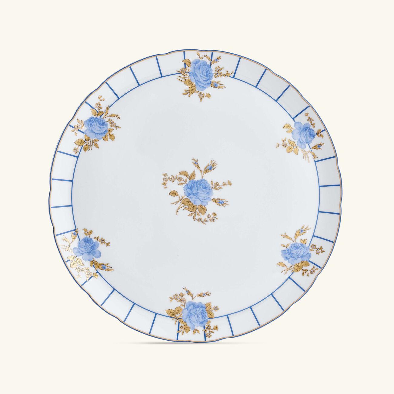 bernardaud brocante serving platter round blue 33cm