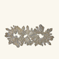 kim seybert zenith runner in silver   crystal