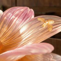 daum or d abeille centerpiece orange limited edition