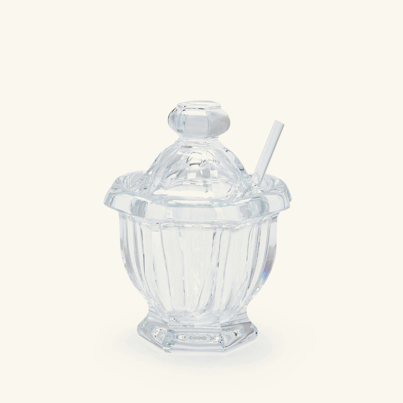 Harcourt Missouri Mustard Jar with Spoon Clear baccarat harcourt missouri mustard jar with spoon clear
