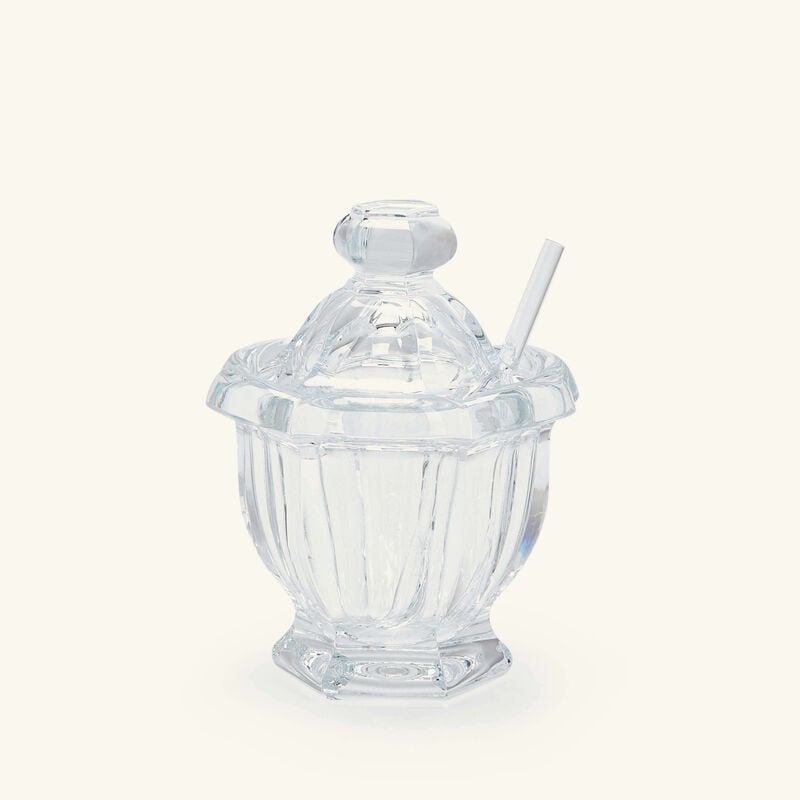 Harcourt Missouri Mustard Jar with Spoon Clear baccarat harcourt missouri mustard jar with spoon clear