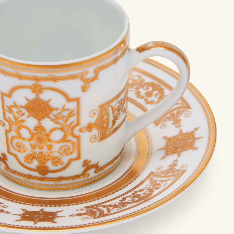 Aux Rois Coffee Cup & Saucer Gold bernardaud aux rois coffee cup saucer gold