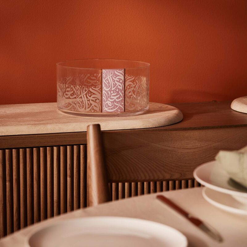 دملاج وعاء الضيافة نغم بتصميم شفاف   28 سم